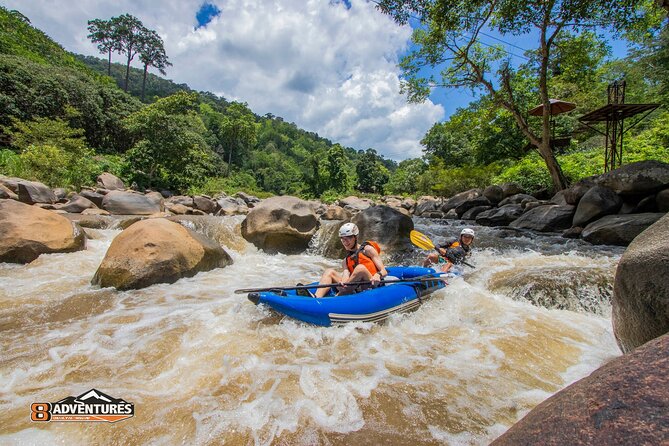 10KM Inflatable Kayaking Adventure - The safety setup: helmets, life jackets, and guides who take it seriously