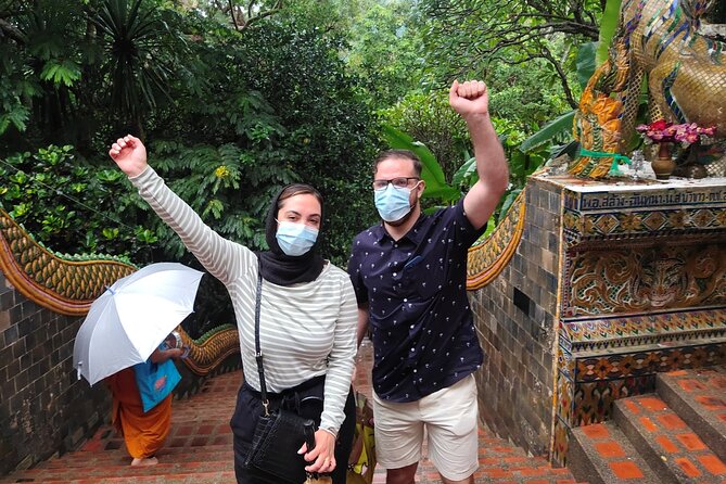 3 experiences: Doi Suthep Temple, Wat Phalat & Elephants - Dinner and rituals: monk blessings, holy yarns, and Chiang Mai hot pot