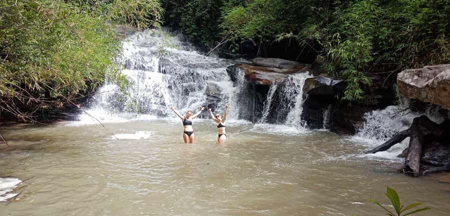 Chiang Mai: 2-Day Jungle Trek with Elephant Farm & Raft Ride - Day one uphill to the Karen Hill Tribe village, campfire included