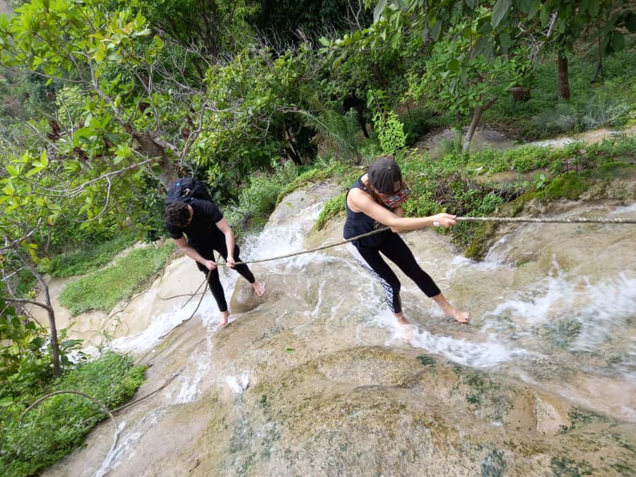 Chiang Mai: 22 km XC Mountain Biking from Sticky Waterfall - Entering Bua Thong Sticky Waterfalls, where the ground is the attraction