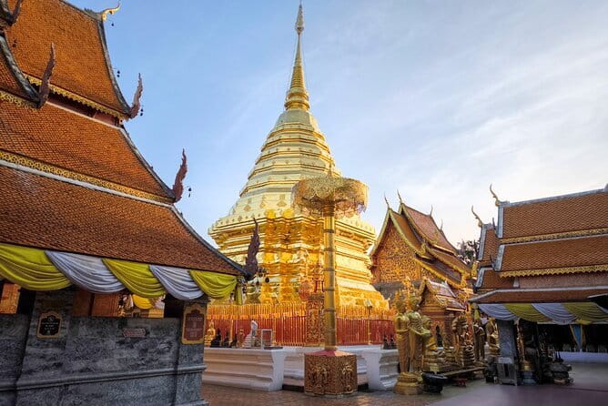 Chiang Mai 3 Activity Sunrise Suthep Temple Elephant Sanctuary - Wat Phra That Doi Suthep: sunrise, ceremony, and a real start to the day