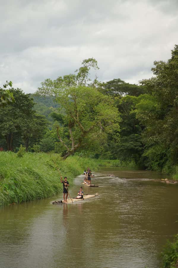 Chiang Mai: ATV Adventure 2-Hrs,Feeding,Rafting & Lunch Trip - Bamboo rafting on the Mae Wang River: slow, scenic, and worth the switch