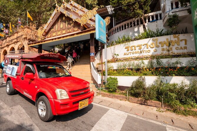 Chiang Mai: Doi Suthep Temple and Waterfall by Songtaew Trio - Getting there by songthaew: comfort, timing, and local vibes