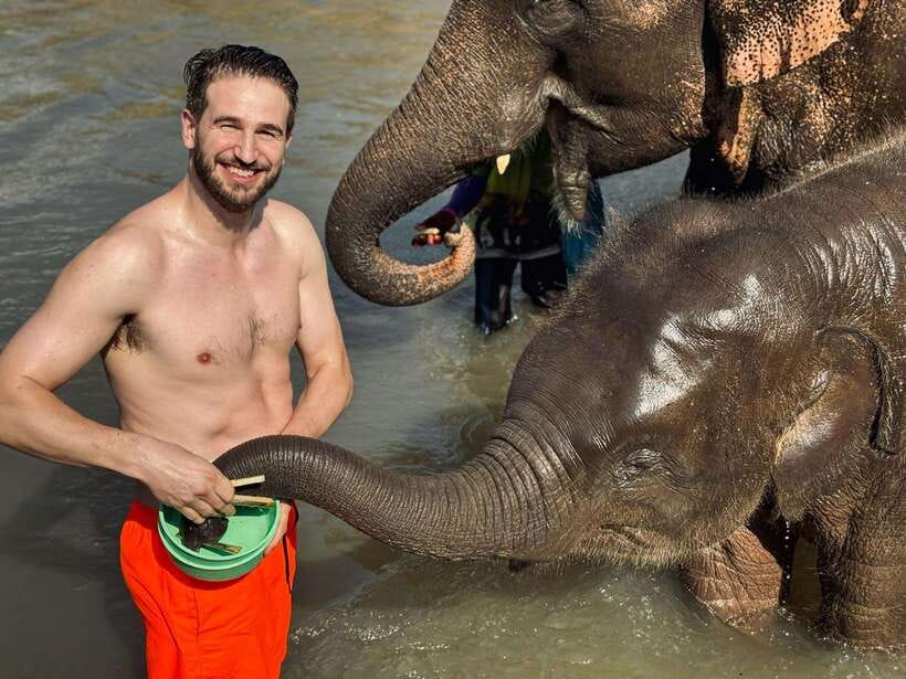 Chiang Mai: Elephant Sanctuary Feeding Program Half-Day Tour - River Bathing and Swimming: When the Elephants Choose the Moment