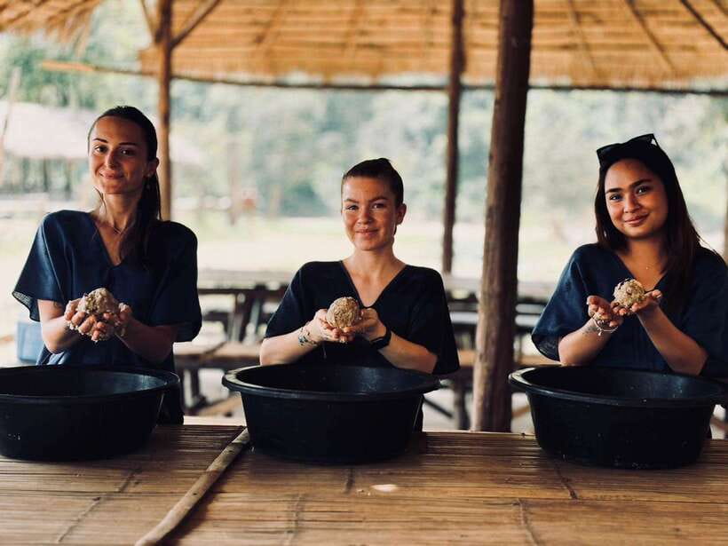 Chiang Mai: Elephant Sanctuary, Long Neck & Sticky Waterfall - River bathing: the cooling part you will remember most