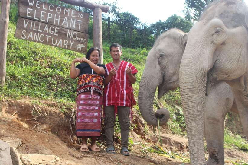 CHIANG MAI ELEPHANT VILLAGE SANCTUARY JUNGLE ADVENTURE - Arriving at Dok Ko Ki: Karen Village Life Before You Meet Elephants