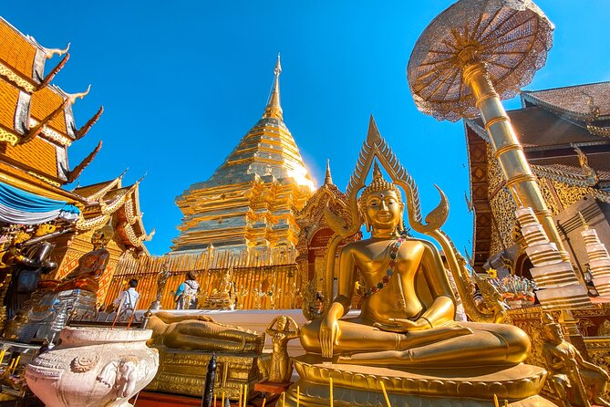 Chiang Mai: Evening Tour to Doi Suthep & Wat Pha Lat - Stop 2: Doi Suthep evening ceremonies, golden pagoda, and big views