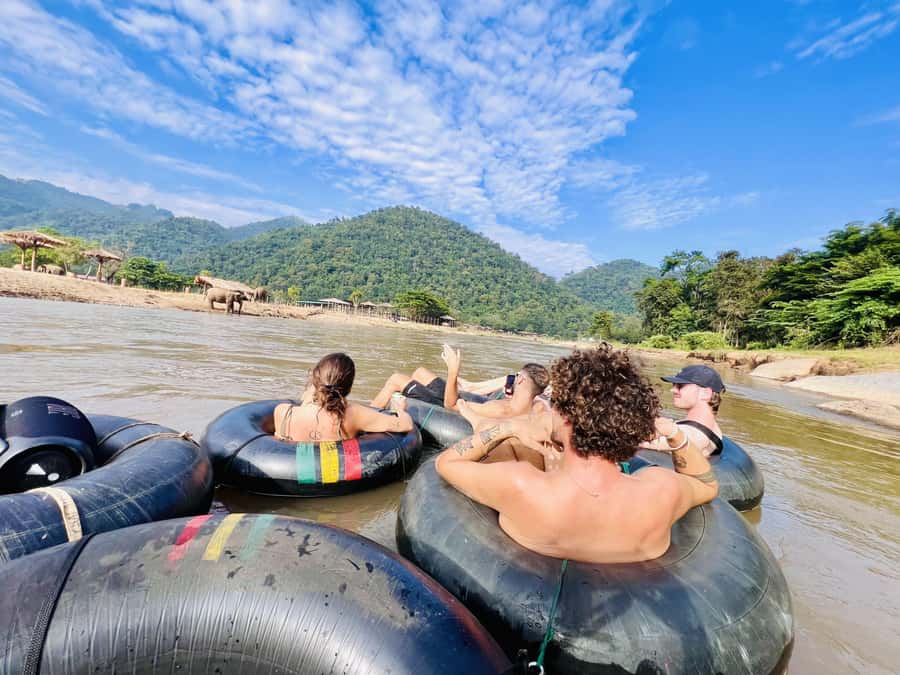Chiang Mai Full-Day: Trekking, Tubing & Elephant Observation - River tubing on the Mae Taeng: calm fun with real safety controls