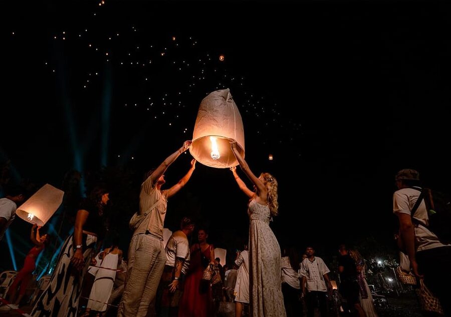 Chiang Mai: Heaven Lantern Festival Ticket with Dinner 2025 - Lanterns, crafts, and food, all on one ticket