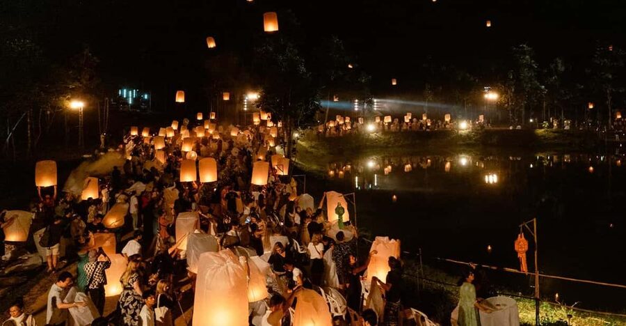 Chiang Mai: Heaven Lantern Festival Ticket with Dinner 2025 - The afternoon schedule: registration, van ride, then festival grounds