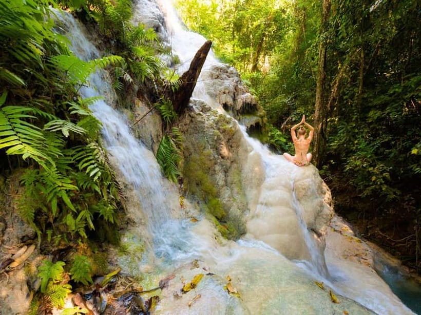 Chiang Mai: Sticky Waterfall by Local Truck with Market Stop - Bua Thong Sticky Waterfall: what the limestone climbing feels like