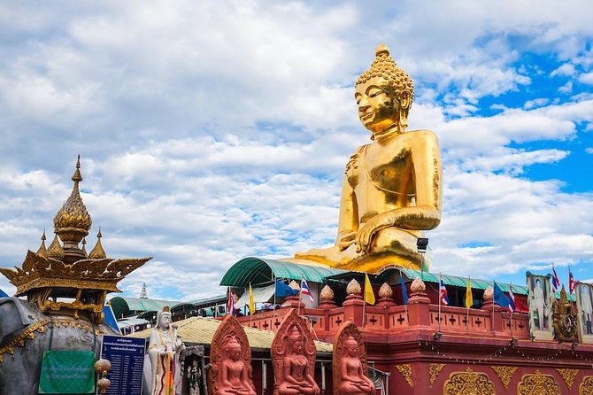 Chiang Rai Day Tour from Chiang Mai + The Long Neck Hill Tribe With Boat - Stop 4: Wat Rong Seur Ten (Blue Temple), big and unmistakable