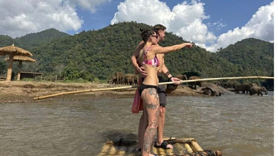 Chiangmai : A Bamboo Raft Safari , Sticky waterfalls, - Mae Taeng River bamboo rafting: calm water, and elephant sightings if you are lucky