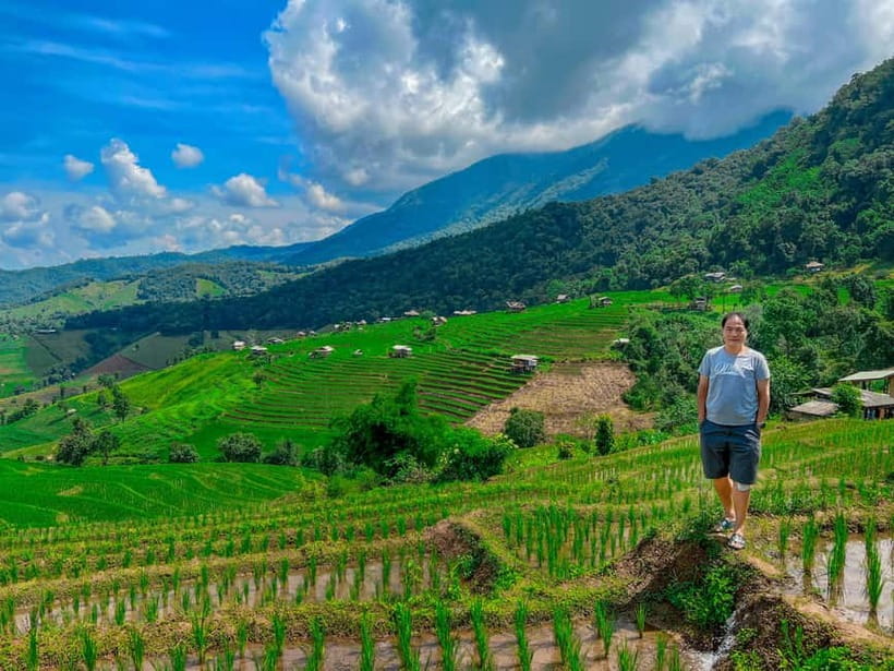 Chiangmai : Doi Inthanon unseen spot , Rice terrace & temple - Wachiratarn Waterfall and the Rainbow Chance