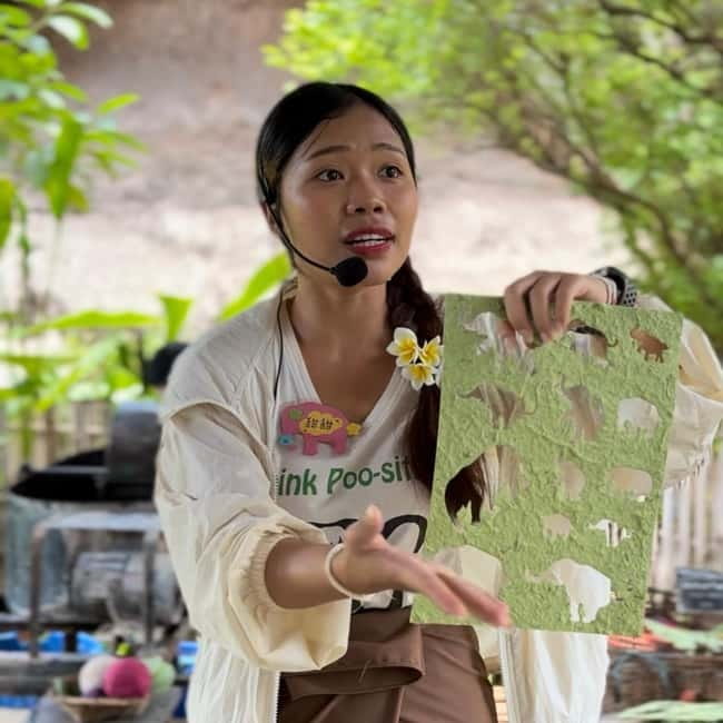 ChiangMai Elephant POOPOOPAPER Park Optional StickyWaterfall - The Hands-On Part: Making Your Own POOPOOPAPER Souvenir