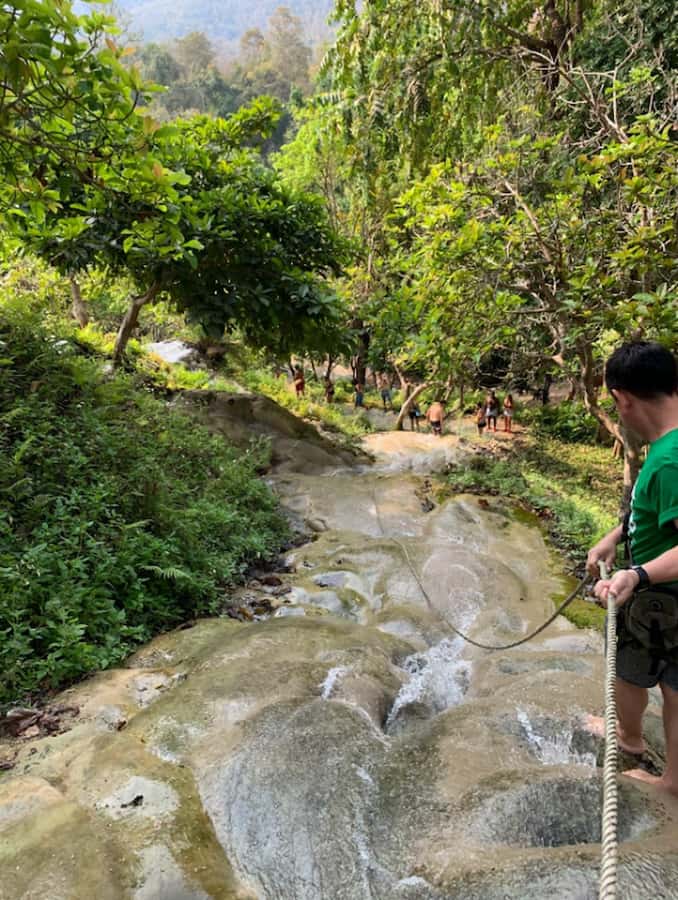 Climb Sticky Waterfall Like Spiderman - What to Bring: Water Shoes, Towel, and a Quick Change