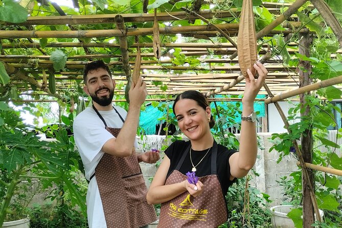Cooking class in organic garden and local market tour ThaiCottage - Hotel Pickup and Getting to the Market Without Hassle