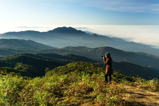 Doi Inthanon National Park - Thailand's Highest Peak - Wat Phra That Si Chom Thong: golden spire outside, story inside