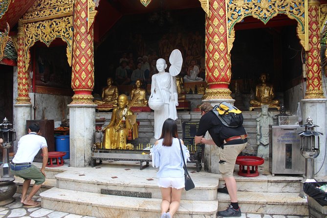 DON'T miss It ! Doi suthep temple+ Hmong village - Wat Phra That Doi Suthep: Cable Car, the Naga Steps, and Gold Pagoda Views