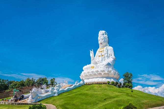 Full Day Chiang Rai 3 Temples White, Blue,Big Bhudha Temples - Wat Huay Pla Kang: the Big Buddha, Guan Yin climb, and viewpoint payoff
