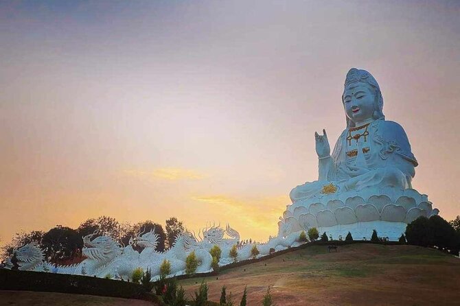 Full-Day Chiang Rai Temples Tour from Chiang Mai with Hot Spring - Wat Huai Pla Kang (Big Buddha): Guan Yin views and a calmer finish