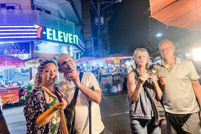 Old Town Chiang Mai Food Tour with 10+ Local Dishes Tastings - Prapokklao Road Desserts, Color, Crunch, and Sweet Cooling Bites
