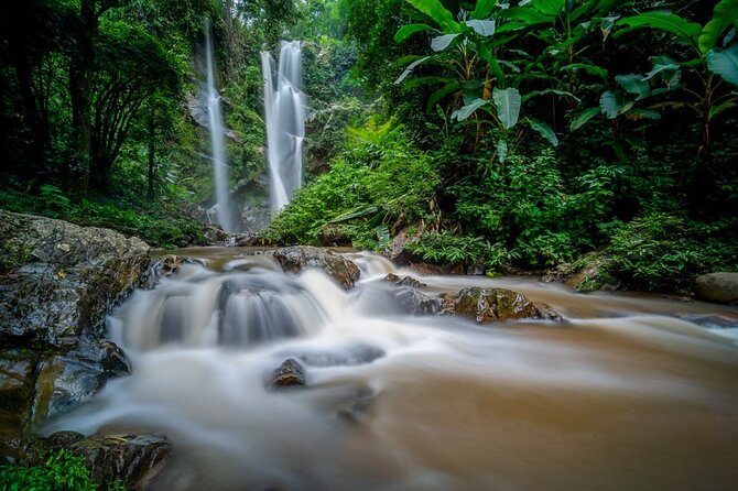 One Day Trekking & Bamboo rafting at Mae wang - Mae Wang Waterfall: walking, swimming options, and lunch timing