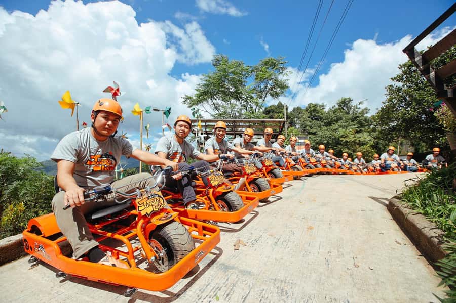 Skyline Jungle Luge Ticket + Lunch with Private Transfer - Abseil, Skybridges, Staircases, and Giant Swing Energy
