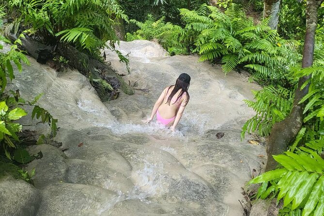 Sticky Waterfall Chiang Mai and Mae Ngat Boat Tour - Bua Thong Sticky Waterfalls (Nam Phu Chet Si): plan for wet walking