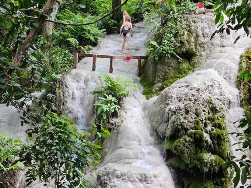 Sticky Waterfall & Secret Temple & Lunch Delectable Cuisine. - The Seven-Colored Fountain trail: where the waterfall starts