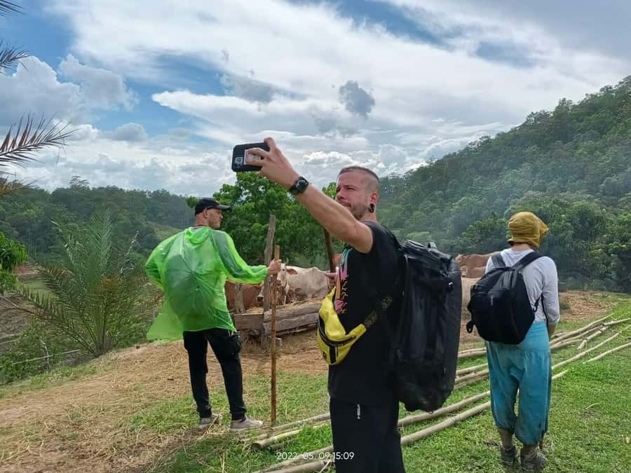 Trekking 2 Days 1 Night+Rice fields+Bamboo Rafting - Day Two: breakfast, more trekking, waterfall swim, then bamboo rafting