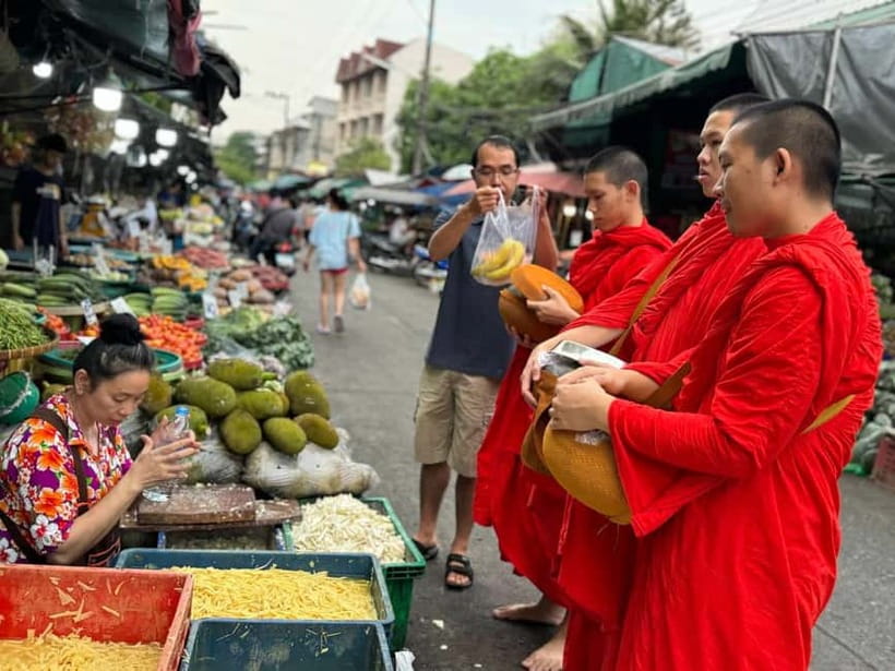Walk With Monks Collecting Alms(meeting point maybe change) - Walking With Monks and Passing Devotees in Mueang Mai Market